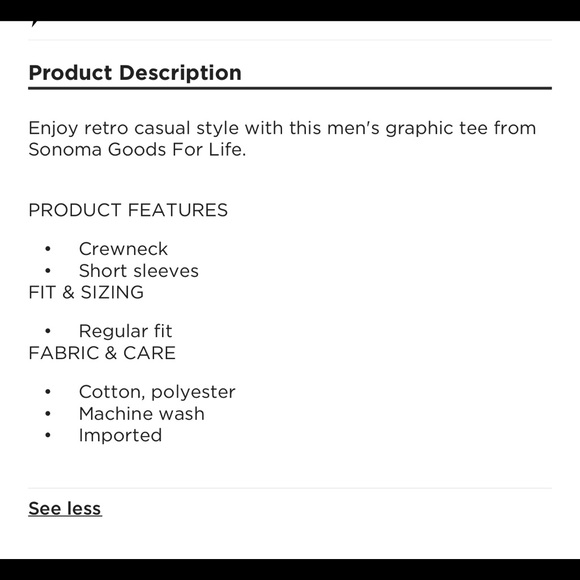 NEW SONOMA Vintage MOTORCYCLE PARTS + SERVICE Retro Graphic Tee Shirt Small Mens - Picture 5 of 13